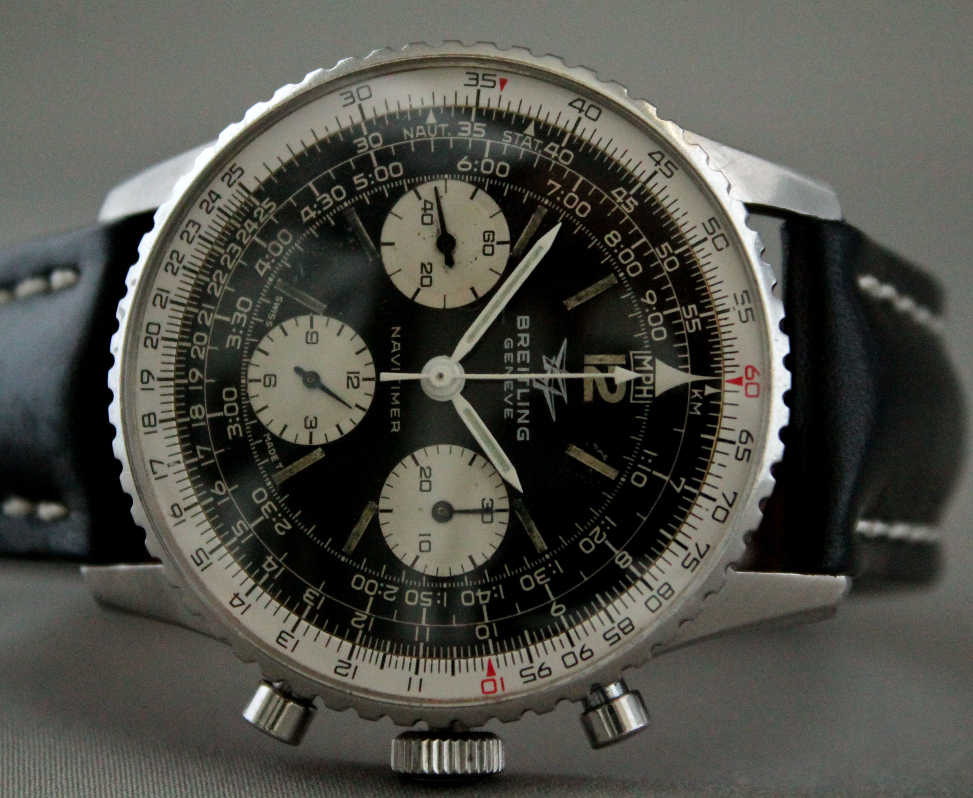 Breitling 'Jim Clark' Navitimer ref 806 1960ies with custom displayback